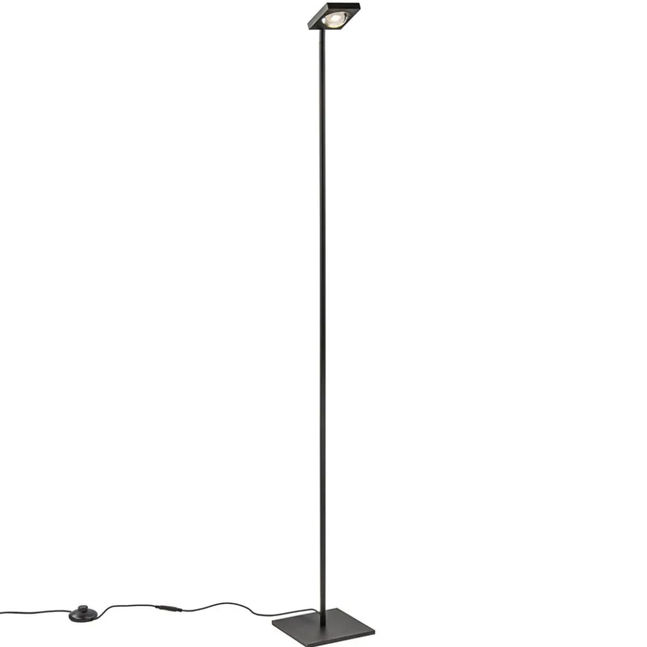 Moderne LED vloerlamp lens zwart verstelbaar>Straluma Best