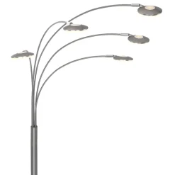 Moderne LED vloerlamp 5-lichts geborsteld staal dimbaar>Straluma Discount