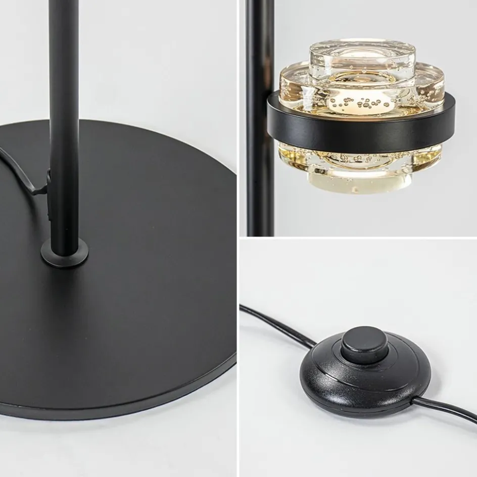 Moderne LED vloerlamp zwart/champagne dimbaar>Straluma Sale