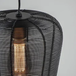 Moderne 3-lichts eettafelhanglamp Adeta mat zwart><noscript><img width=