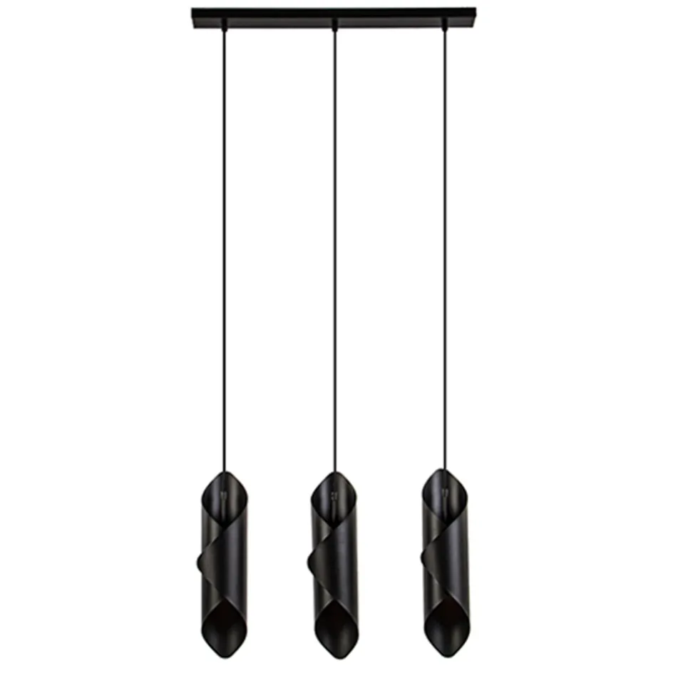 Moderne 3-lichts hanglamp zwart metaal>Straluma Clearance
