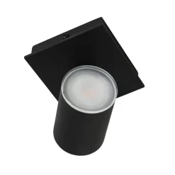 Moderne 1-lichts opbouw spot zwart inclusief LED>Straluma Hot