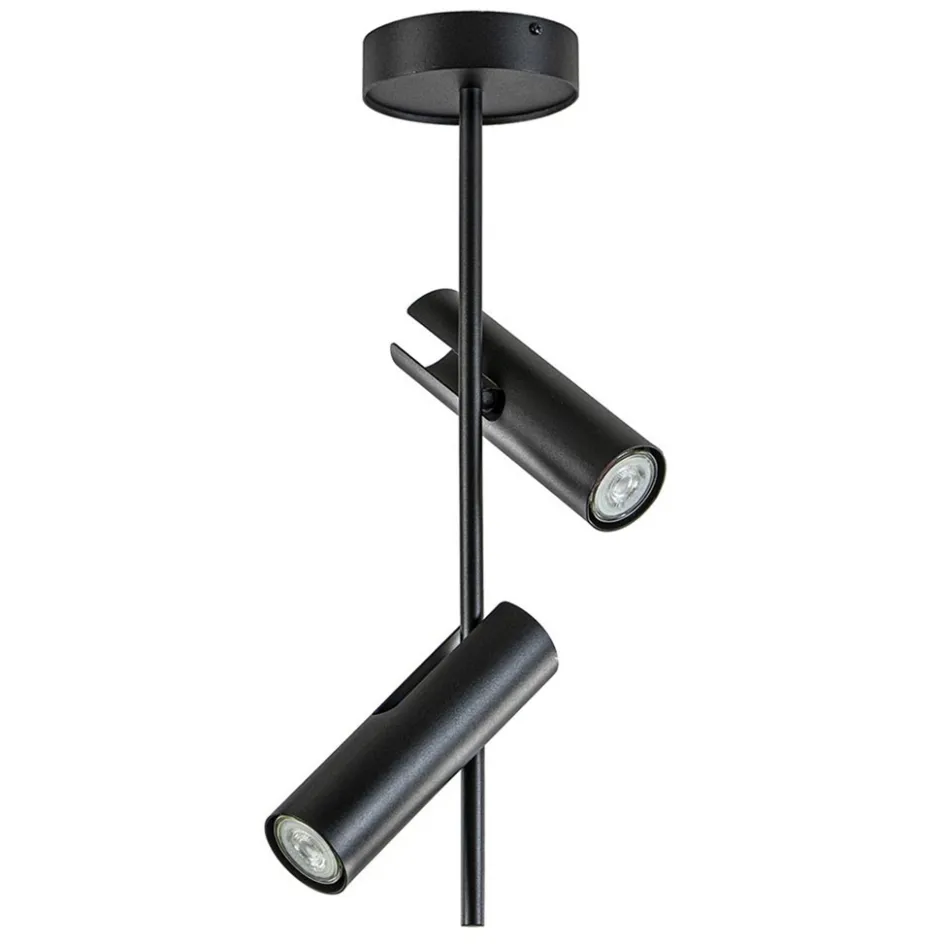 Moderne 2-lichts opbouwspot zwart verstelbaar>Straluma Discount