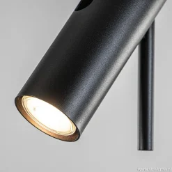 Moderne 2-lichts opbouwspot zwart verstelbaar><noscript><img width=