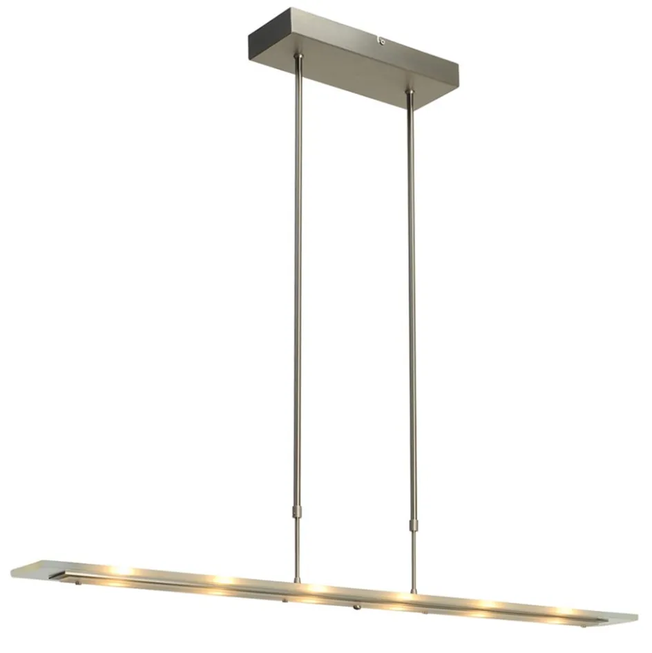 Moderne nikkel LED hanglamp met helder glas dimbaar>Straluma New