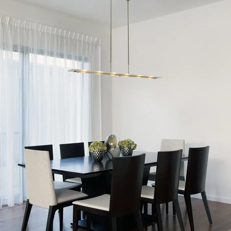 Moderne nikkel LED hanglamp met helder glas dimbaar>Straluma New
