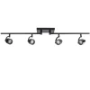 Moderne opbouwspot mat zwart 4-lichts>Straluma Online