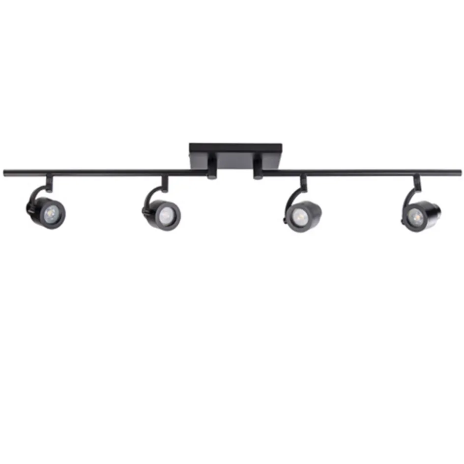 Moderne opbouwspot mat zwart 4-lichts>Straluma Online