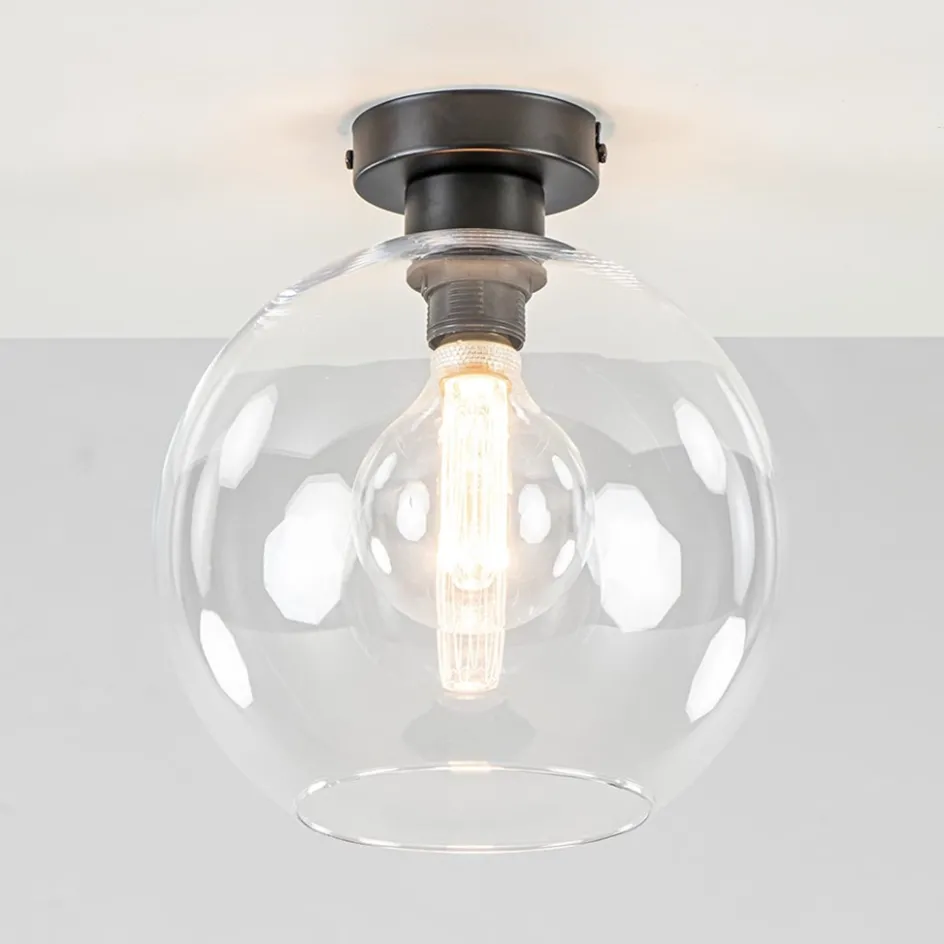 Moderne plafondlamp globe helder glas>Straluma Outlet