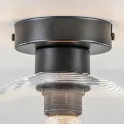 Moderne plafondlamp globe helder glas><noscript><img width=