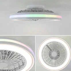 Moderne plafondventilator wit inclusief LED en color></noscript>Straluma Discount