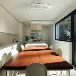 Moderne plafondventilator wit incl. LED></noscript>Straluma New