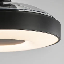 Moderne plafondventilator zwart met dimbaar LED></noscript>Straluma Online