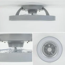 Moderne plafondventilator grijs met geintegreerd LED></noscript>Straluma Outlet