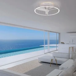 Moderne plafondventilator wit inclusief LED verlichting></noscript>Straluma Hot