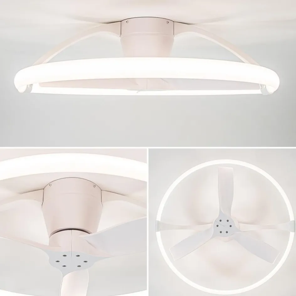 Moderne plafondventilator wit inclusief LED en remote>Straluma Best