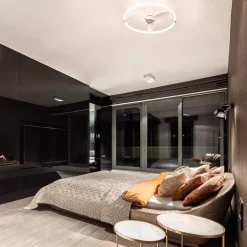 Moderne plafondventilator wit inclusief LED en remote><noscript><img width=