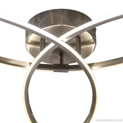 Moderne plafonnière nikkel met LED>Straluma Hot