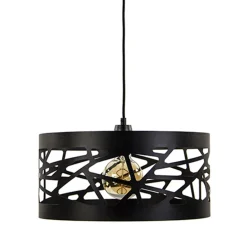 Moderne ronde hanglamp zwart metaal>Straluma Clearance