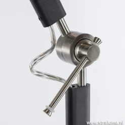 Moderne staande lamp staal met zwart><noscript><img width=