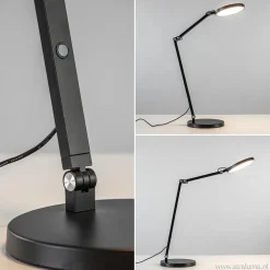Moderne tafel/bureaulamp zwart met dimbaar LED><noscript><img width=