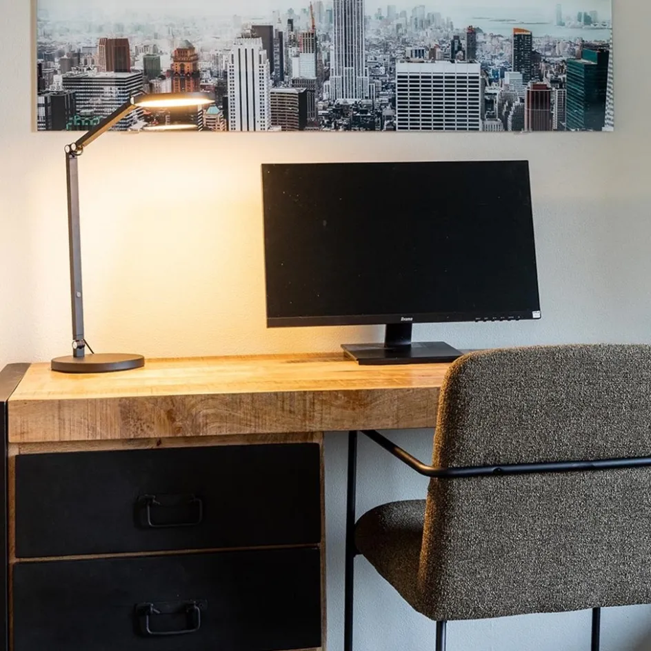 Moderne tafel/bureaulamp zwart met dimbaar LED>Straluma Outlet