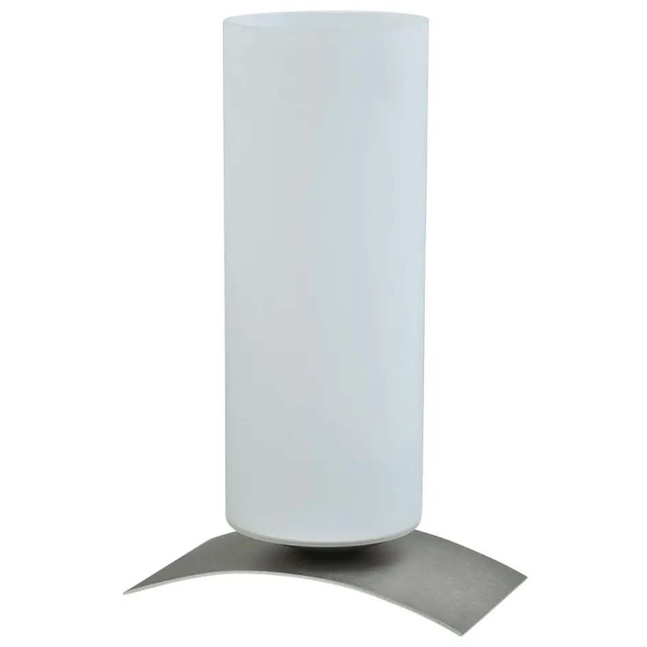 Moderne tafellamp Oblica zuil nikkel>Straluma Online