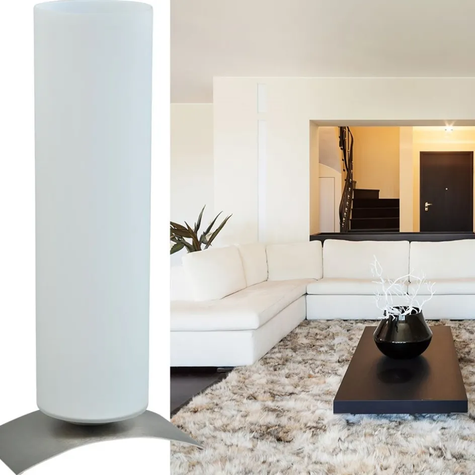 Moderne tafellamp Oblica zuil nikkel>Straluma Sale