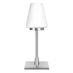 Moderne tafellamp staal/glas met dimmer>Straluma Online