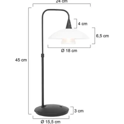 Moderne tafellamp zwart met dimbaar LED><noscript><img width=