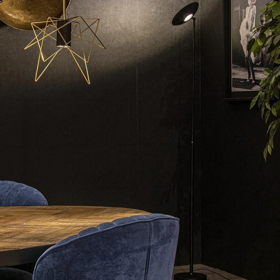 Moderne uplighter zwart met dimbaar LED>Straluma Best