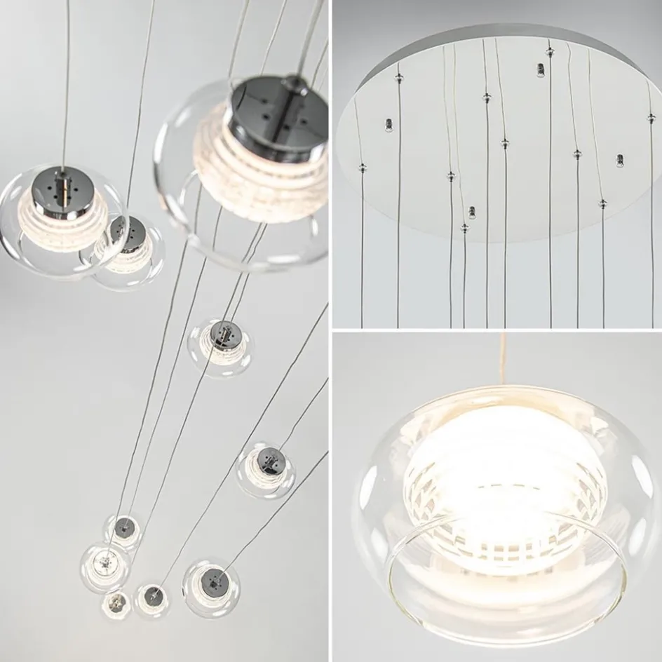 Moderne videlamp chroom met helder glas incl LED>Straluma New