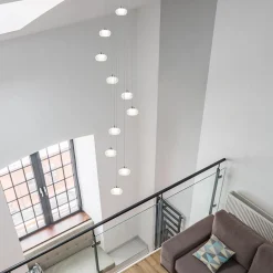 Moderne videlamp chroom met helder glas incl LED><noscript><img width=