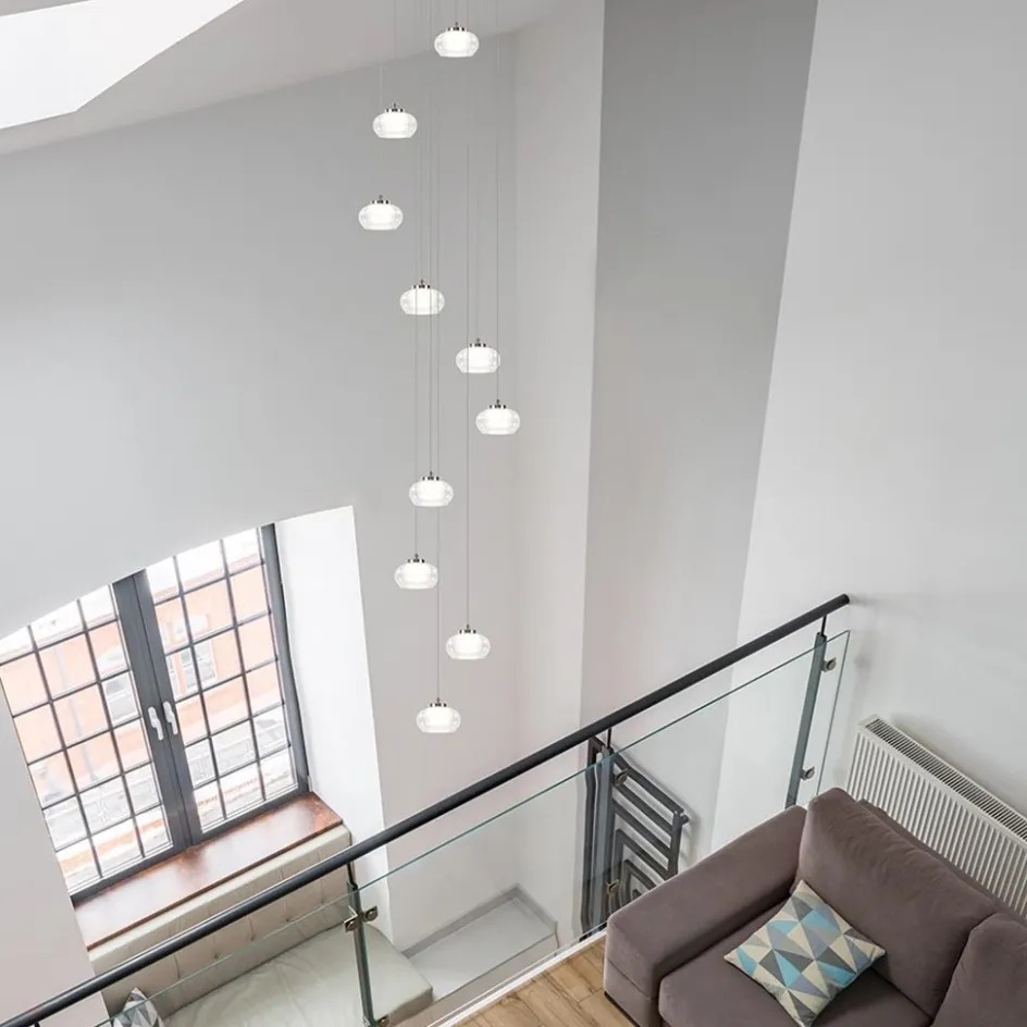 Moderne videlamp chroom met helder glas incl LED>Straluma New