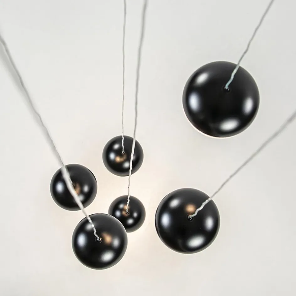 Moderne videlamp zwart met dimbaar LED 6-lichts>Straluma Online