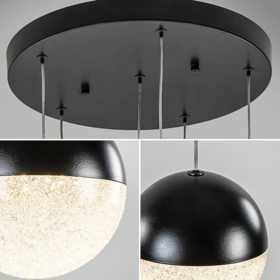 Moderne videlamp zwart met dimbaar LED 6-lichts>Straluma Online