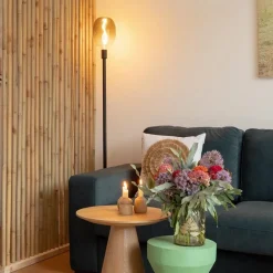 Moderne vloerlamp mat zwart exclusief lichtbron><noscript><img width=