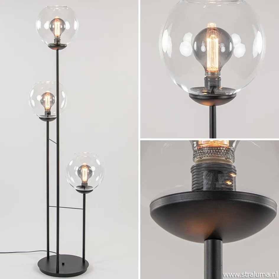 Moderne vloerlamp met glazen bollen>Straluma Online