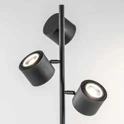 Moderne vloerlamp zwart met verstelbare LED spots><noscript><img width=