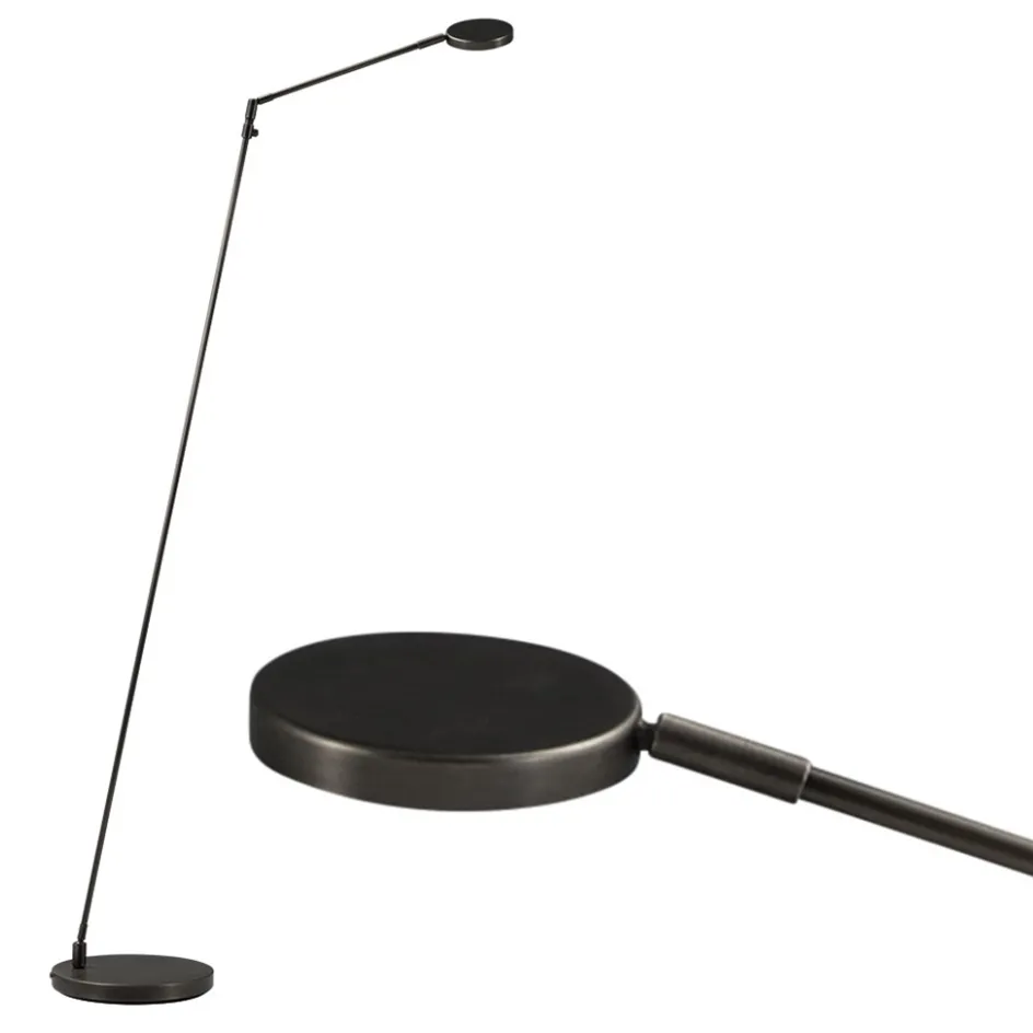 Moderne vloerlamp/leeslamp zwart LED dim-to-warm>Straluma Clearance