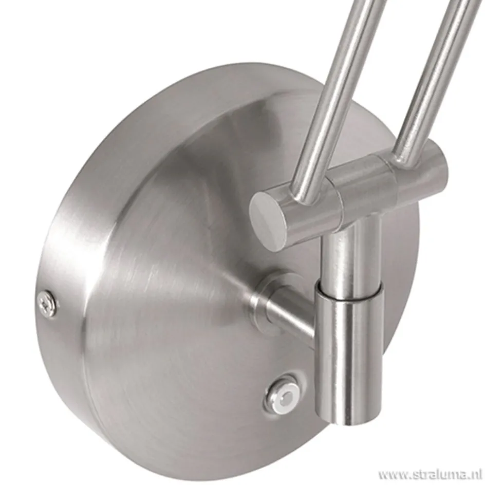 Moderne wandlamp staal met dimbaar LED>Straluma Online