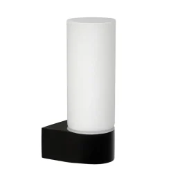 Moderne wandlamp zwart met opaal glas IP44>Straluma New