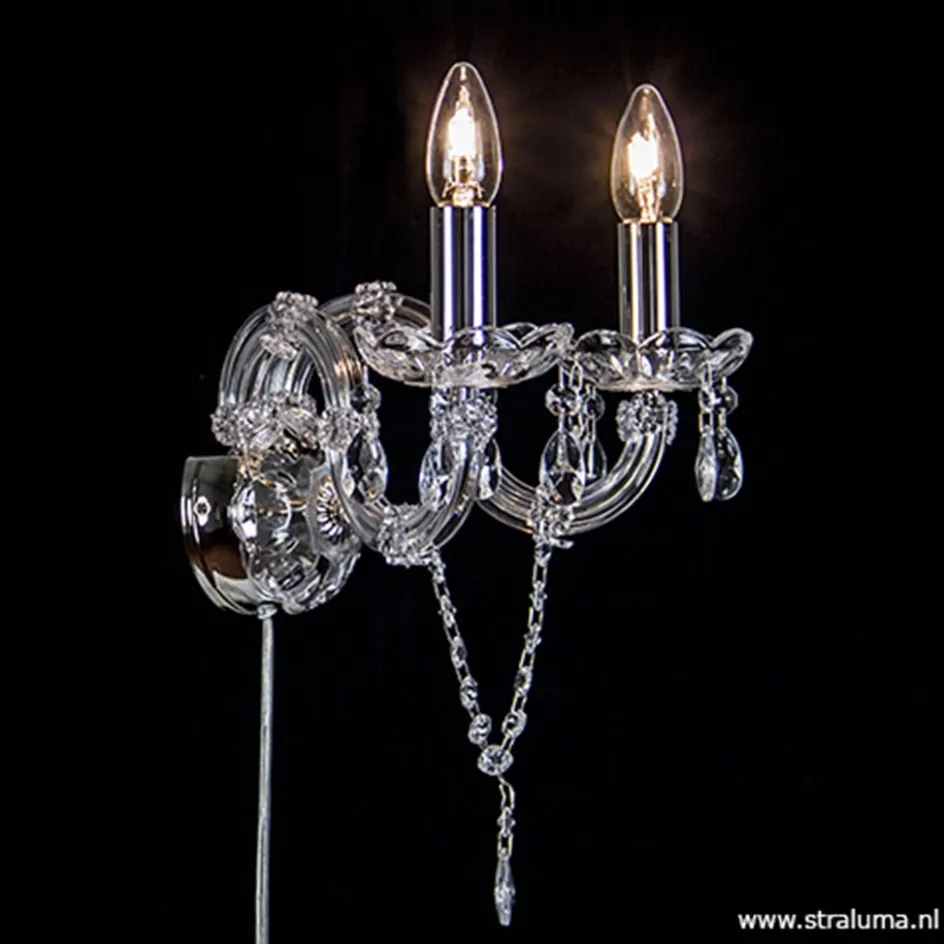 Mooie wandlamp Maria Theresa 2-lichts>Straluma Online