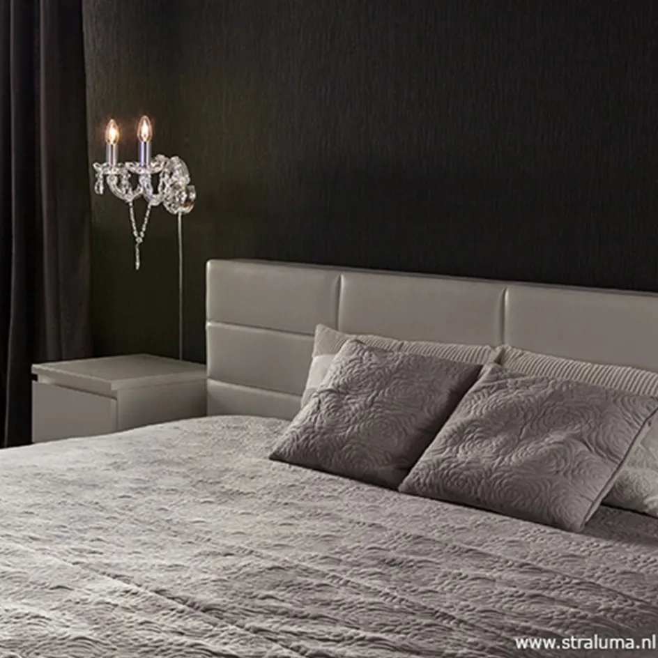 Mooie wandlamp Maria Theresa 2-lichts>Straluma Online