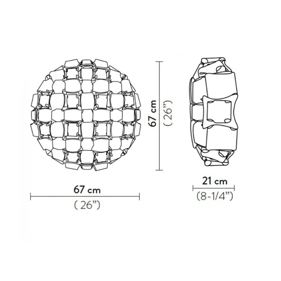Multicolor design wand/plafondlamp Mida Slamp>Straluma Sale