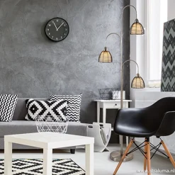 Nikkel vloerlamp met zwarte draad kapjes></noscript>Straluma New