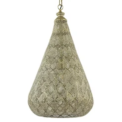 Oosterse hanglamp kegel goud groot>Straluma New
