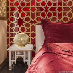 Oosterse tafellamp rond antiek messing></noscript>Straluma New