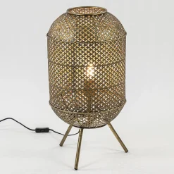 Oosterse vloer/tafellamp op pootjes goud>Straluma Discount