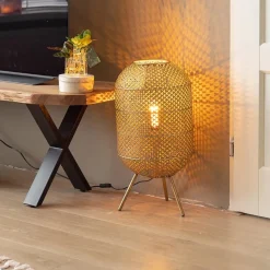 Oosterse vloer/tafellamp op pootjes goud><noscript><img width=